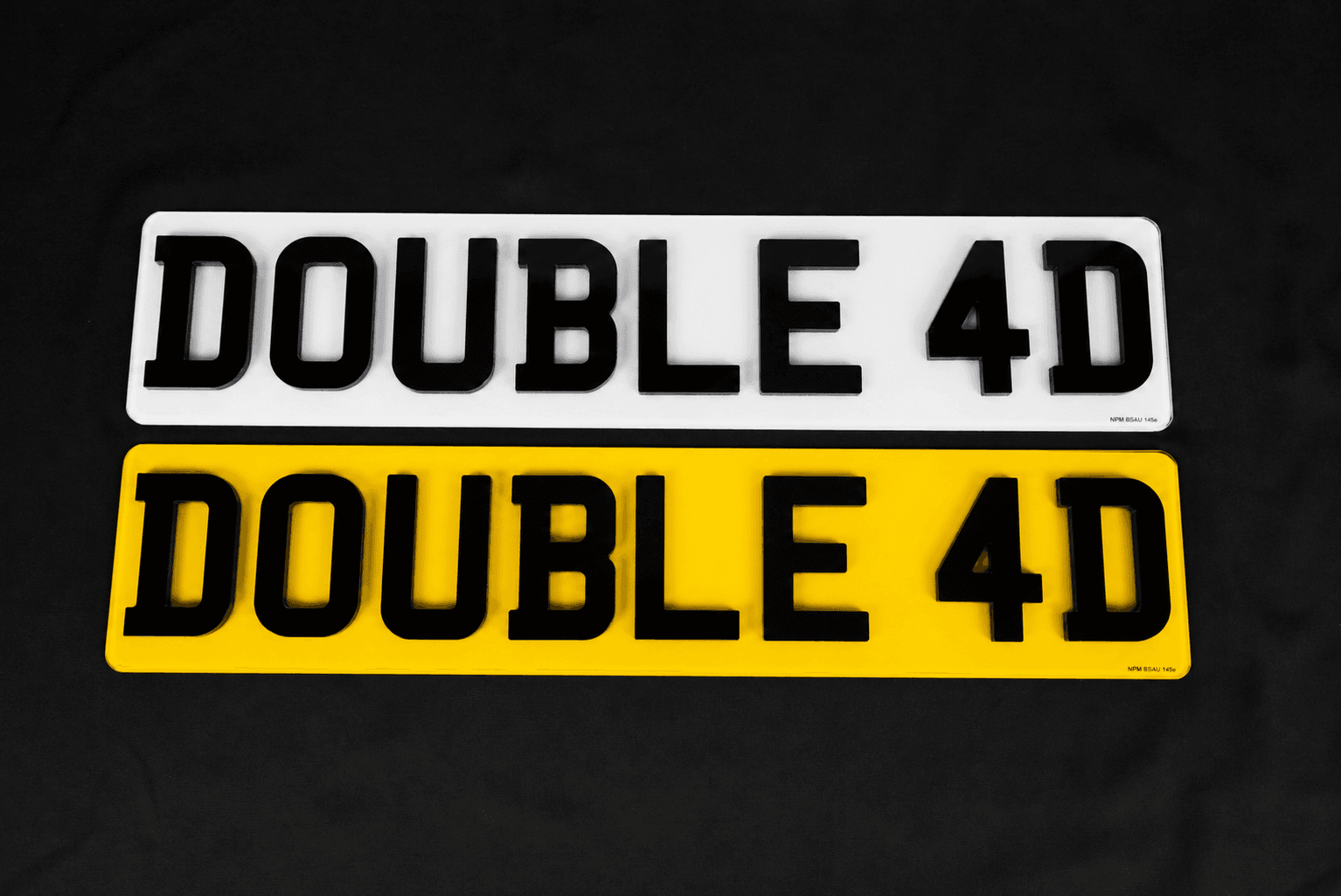 Double 4D Number Plates