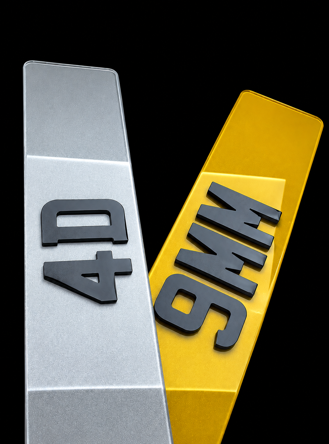 Triple 4D Number Plates — Standard Car